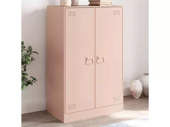 Buffet rose 67x39x107 cm acier
