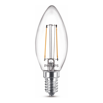 Philips LED kaars E14 25W 3 stuks filament helder niet dimbaar