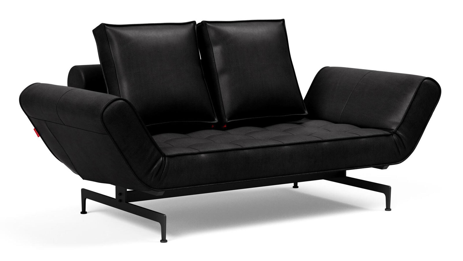 INNOVATION LIVING Schlafsofa LISALA Lederlook Faunal schwarz