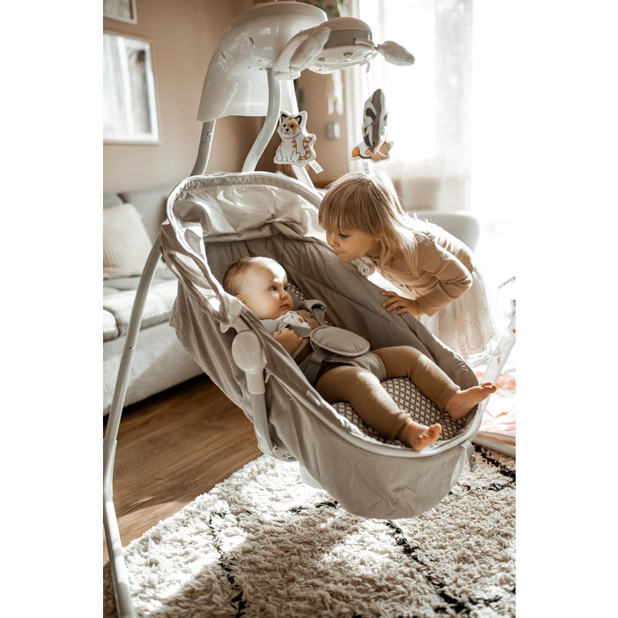 lionelo Babyschaukel Henny Grey Dove
