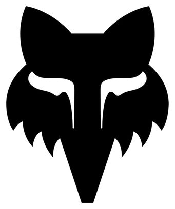 Stickers Fox Head 17.8 cm Noir