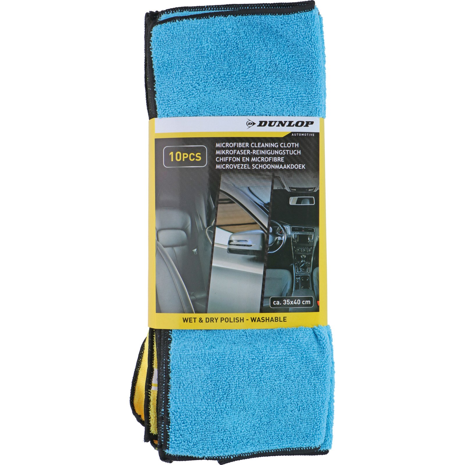 Dunlop Auto-Mikrofaser-Reinigungstuch, 10 Stück