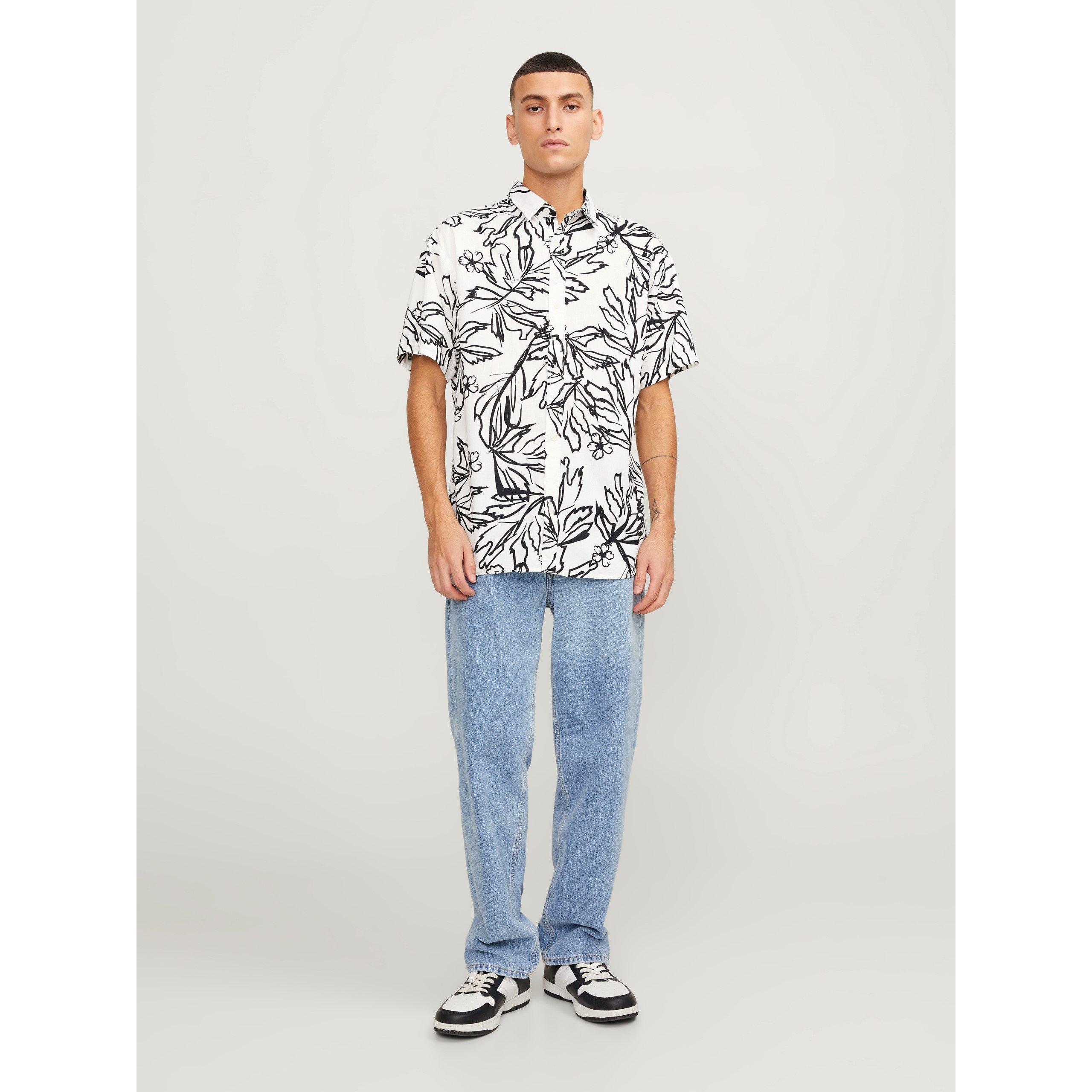 Jack and Jones JJ Short Sleeve AOP Shirt Mens