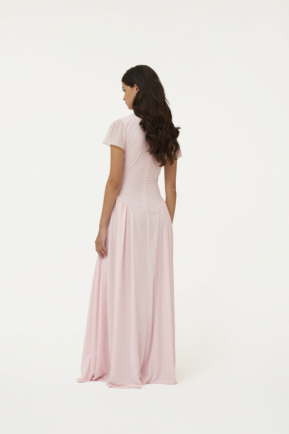 ROTATE Birger Christensen Maxi V-Neck Dress Fairy tale