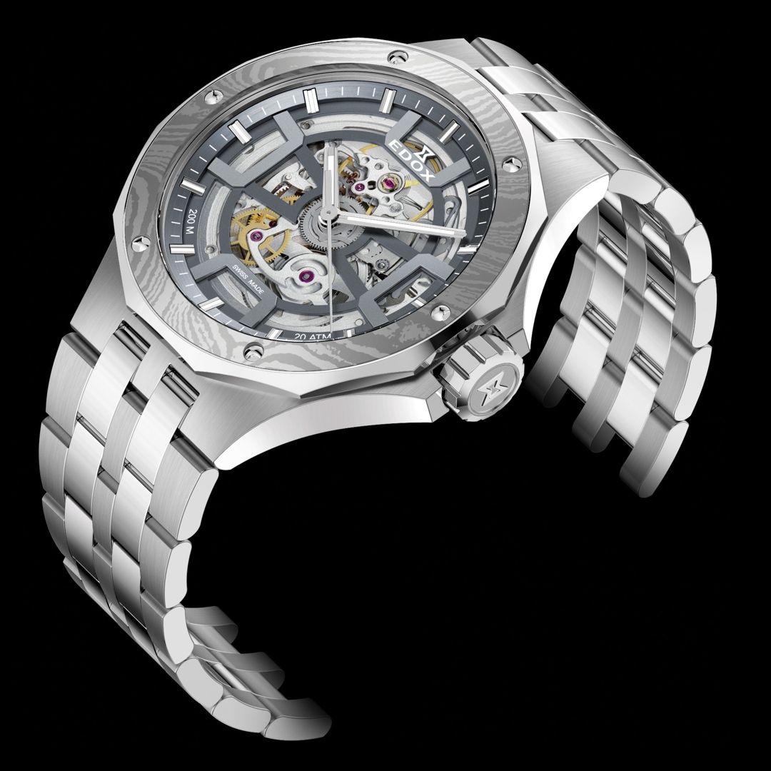 Edox Delfin Mecano Damascus Limited Edition