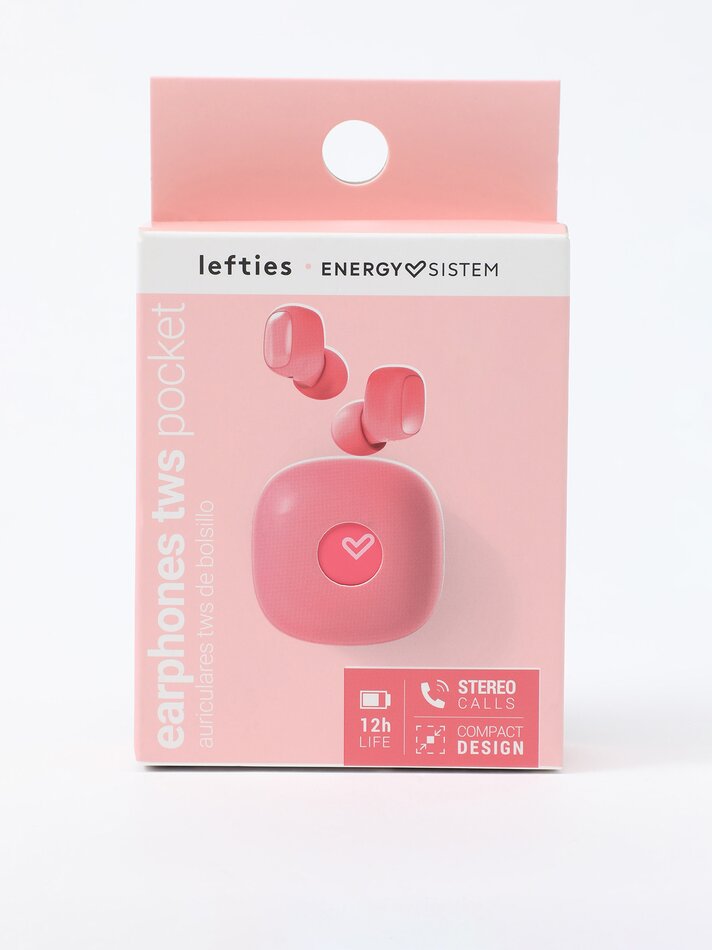 Fones de ouvido sem fio True Wireless - Rosa