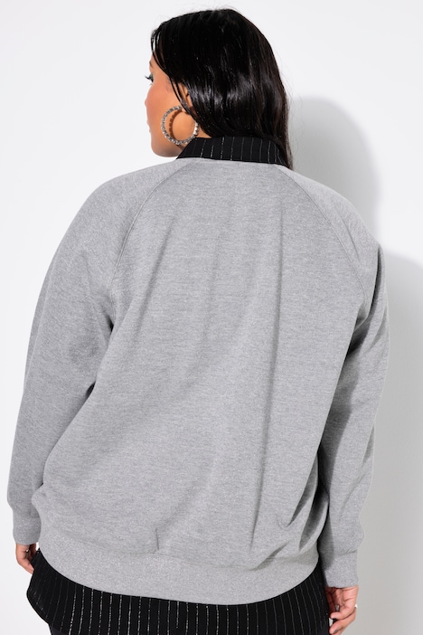 Sweatshirt, oversized, Glitzereffekt, Statement Print