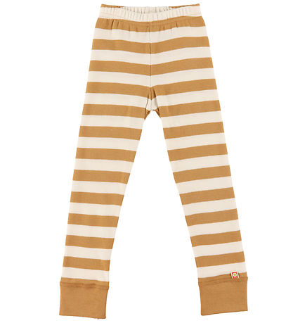 Katvig Leggings - Karamell/weiß gestreift