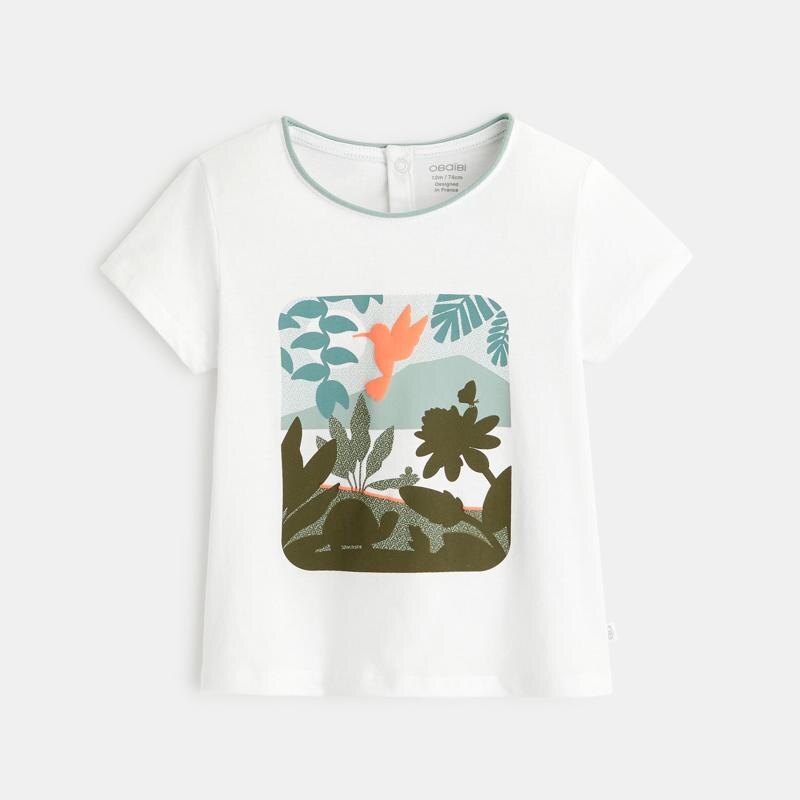 T-shirt colibris vert bébé fille Vert