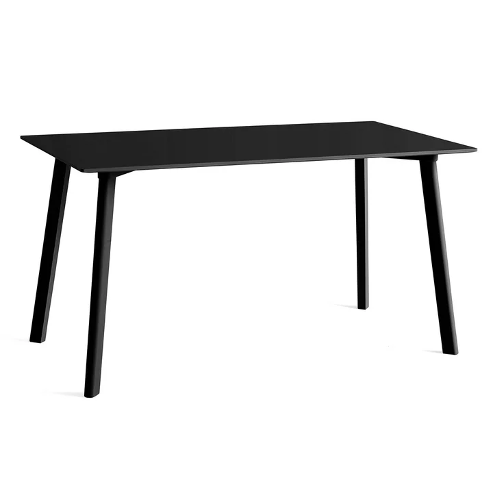 HHAY - Copenhague CPH Deux 210 2.0 Esstisch, 140 x 75 cm, Buche schwarz gebeizt / Laminat ink black