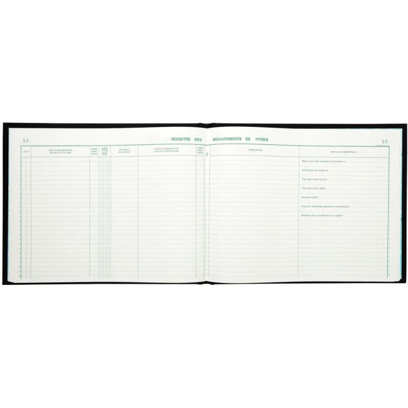 Registre 24x32cm - Mouvements de titres 100 pages