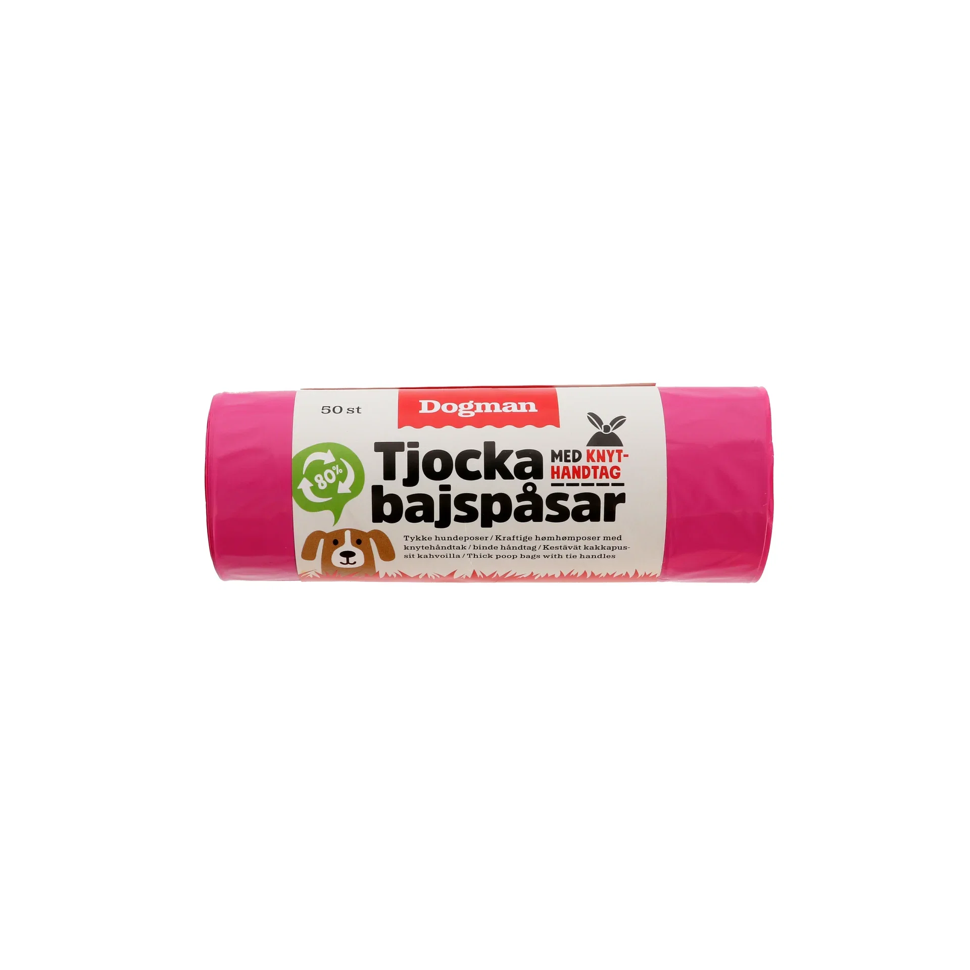 Dogman Hundeposer med håndtak 50p, rosa