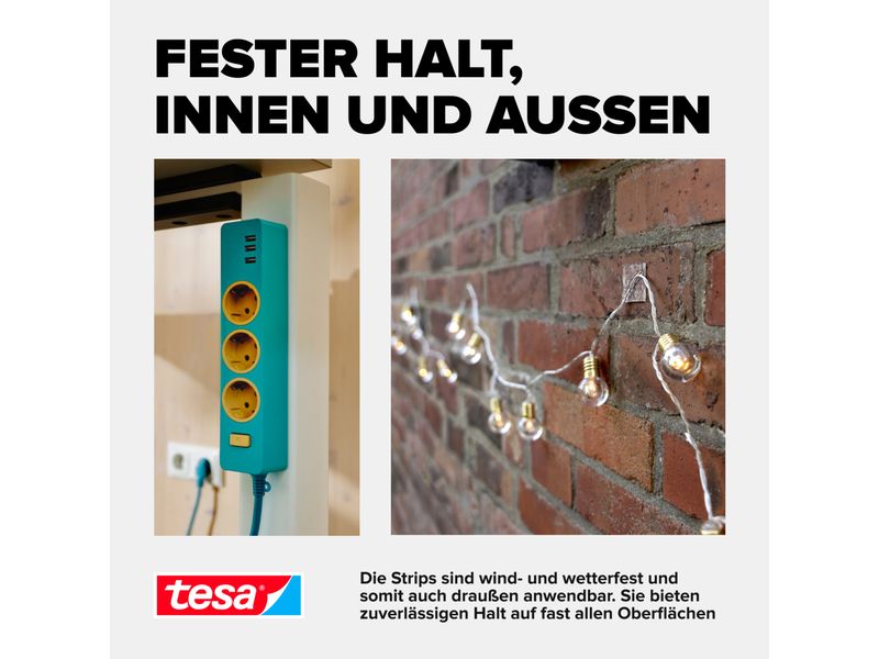 tesa Klebeband Universal Nano Tape 1 Rolle - 3 m x 30 mm Transparentes, doppelseitiges Klebeband – leicht wiederablösbar und wiederverwendbar – wetterfest