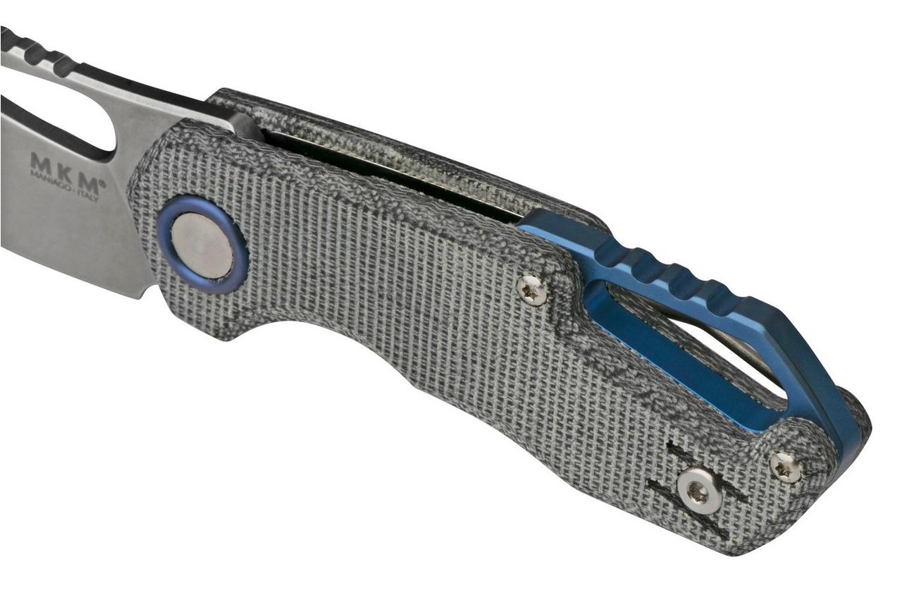 MKM Isonzo FX03M-2BC Cleaver M390, Black Canvas Micarta zakmes, Jesper Voxnaes design