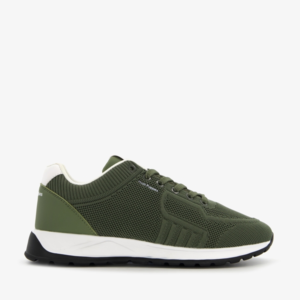 Hush Puppies heren sneakers kaki met witte zool