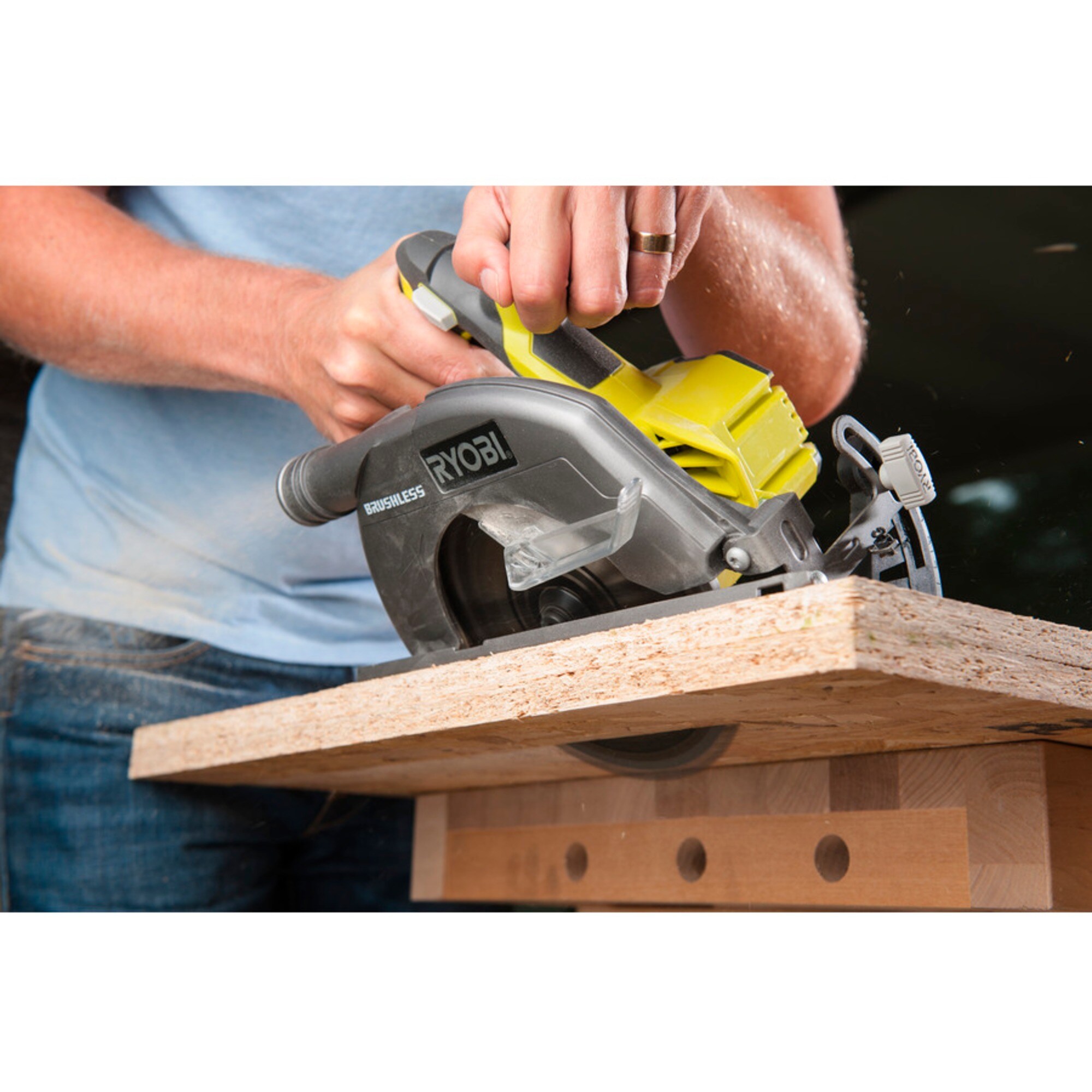 Ryobi Handkreissäge ONE+ Akku-Handkreissäge R18CS7-0, 18Volt
