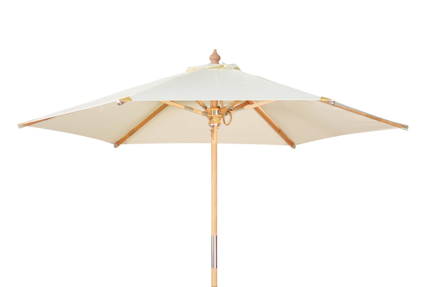 240 cm witte stijlvolle parasol met UPF 50 windventilatie