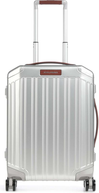 Piquadro - Handbagage Koffer - Grijs - Aluminium - 55 x 40 x 20 cm