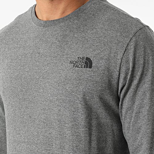 Tee Shirt Manches Longues Simple Dome A3L3B Gris Chiné