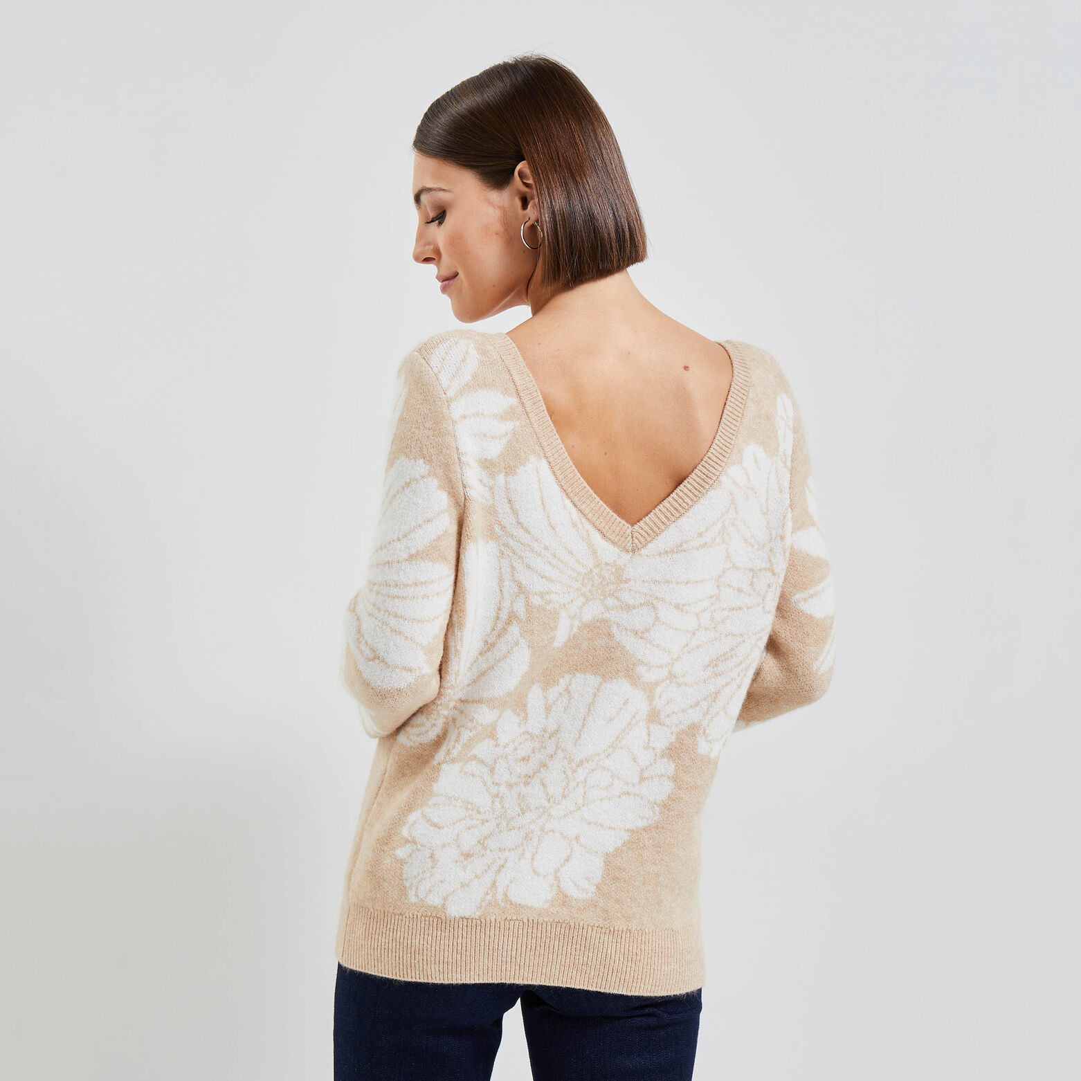 Pull jacquard femme