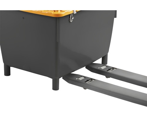 Craemer strooibak, zwart, 210 L