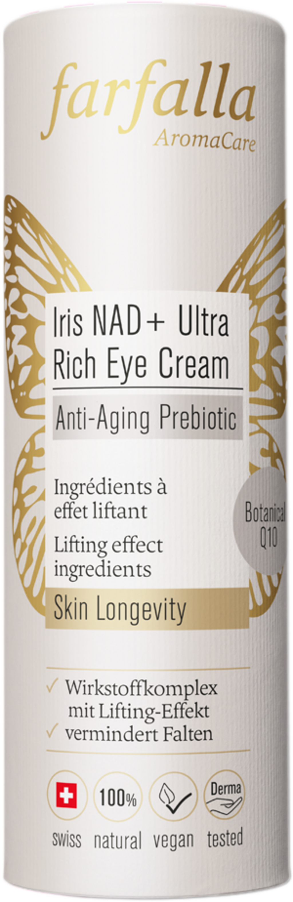 farfalla  Iris NAD+ Ultra Rich Eye Cream, 15 ml