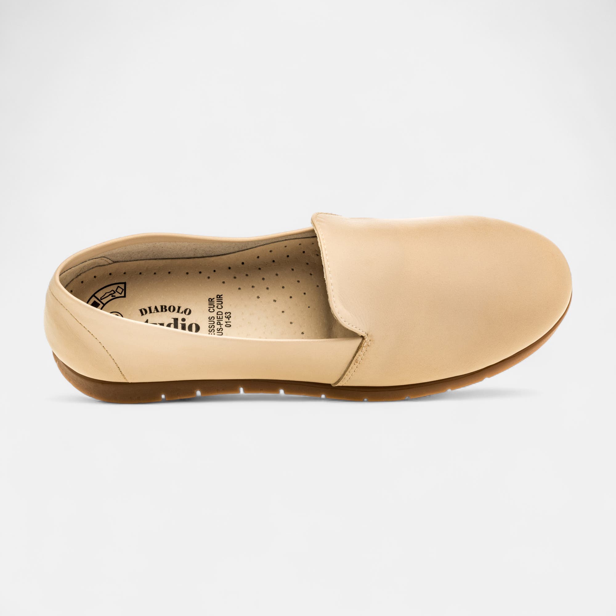 Mocassins Femme en cuir beige