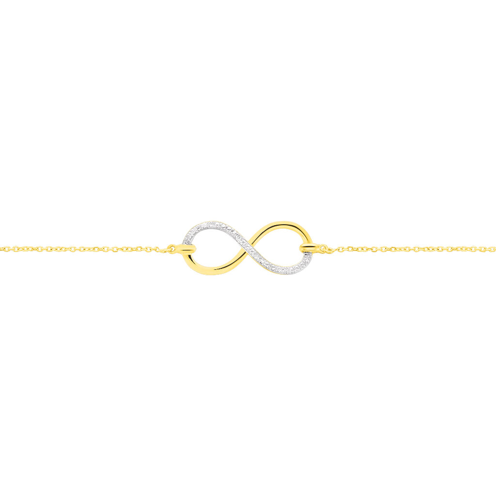 Bracelet Infino Or Jaune Diamant