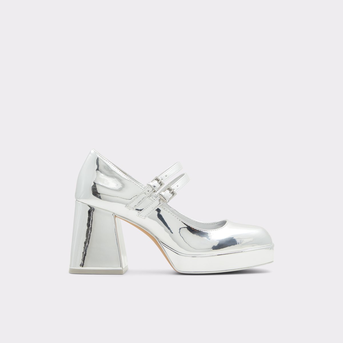 Manda Silver Women Block Heels
