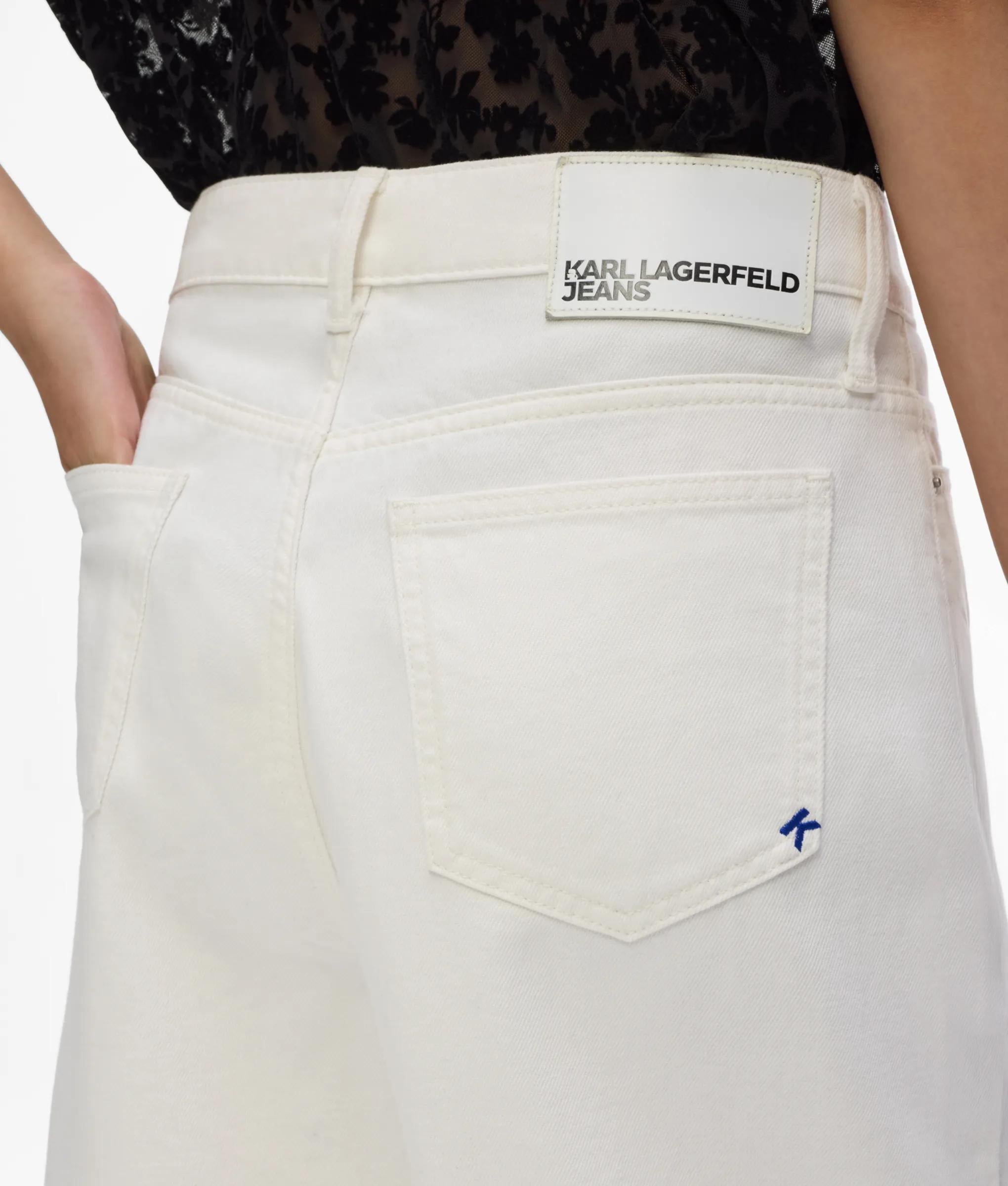 Witte denim bermuda korte broek