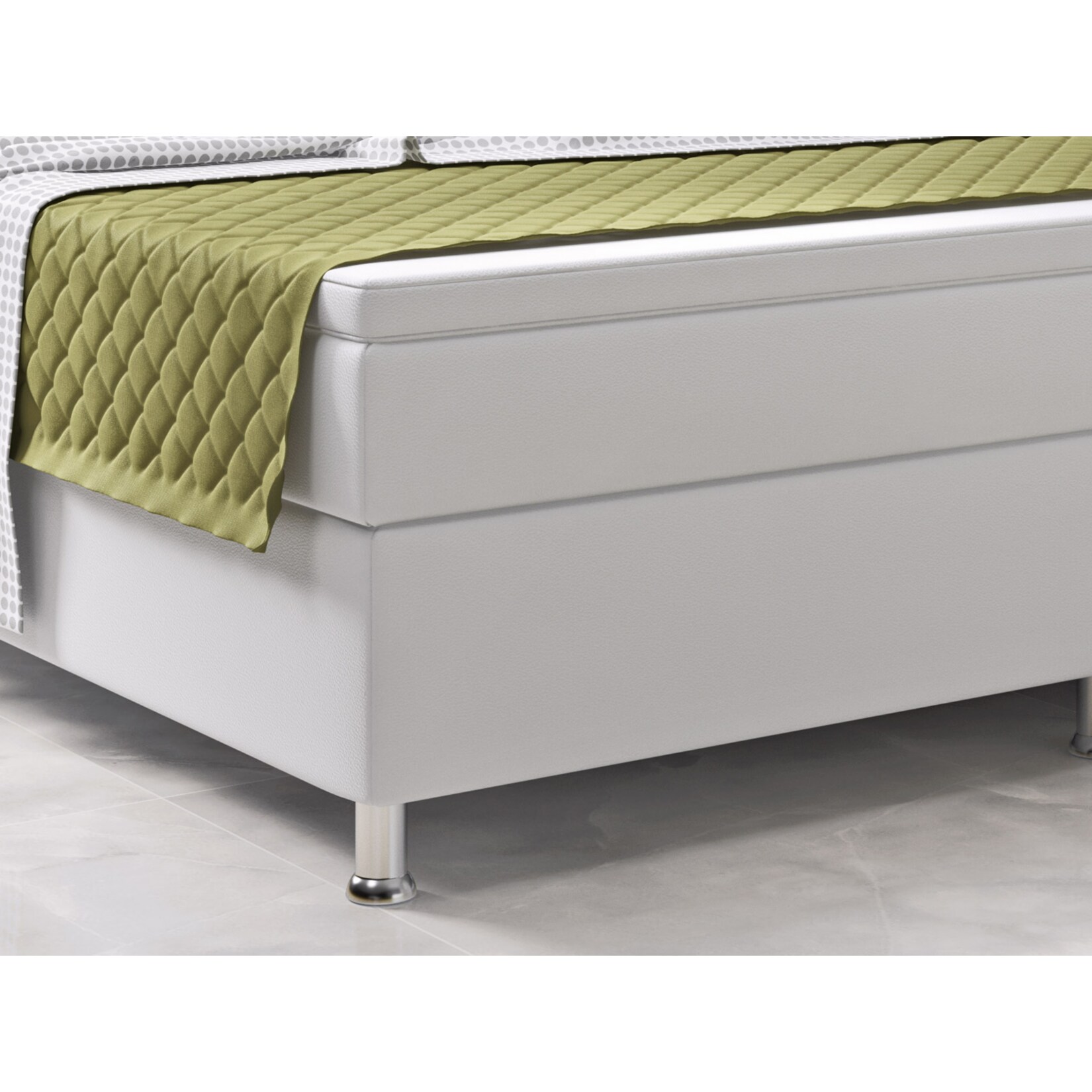 Inter Handels Boxspringbett Riva 180 x 200 cm weiß