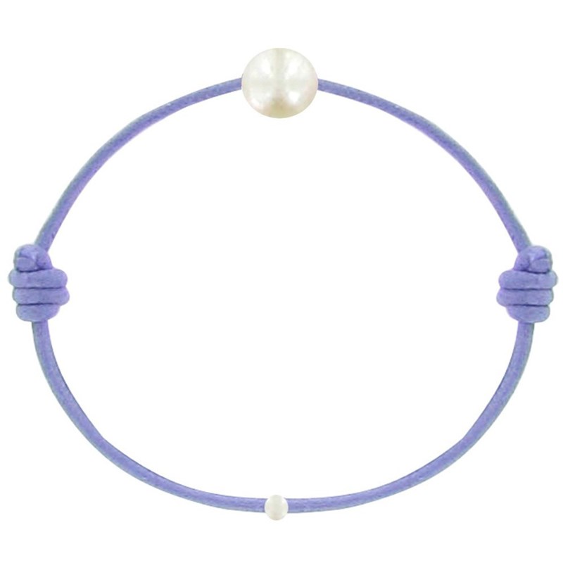 Bracelet La Perle de Culture Blanche des Poulettes - Colors - Violet