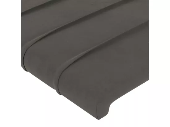 Tête de lit à LED Gris foncé 180x5x78/88 cm Velours