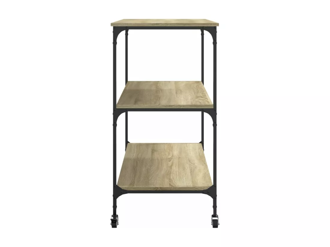 Chariot de cuisine chêne sonoma 102x50x95 cm bois d'ingénierie