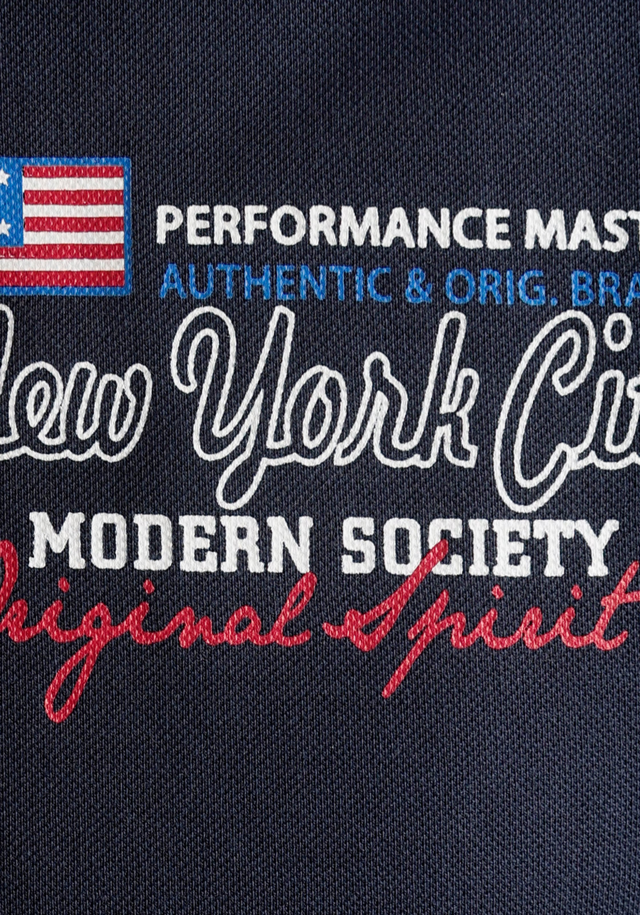 Man's World Poloshirt , Kurzarm,  lässige Passform,  bedruckt,  Polokragen