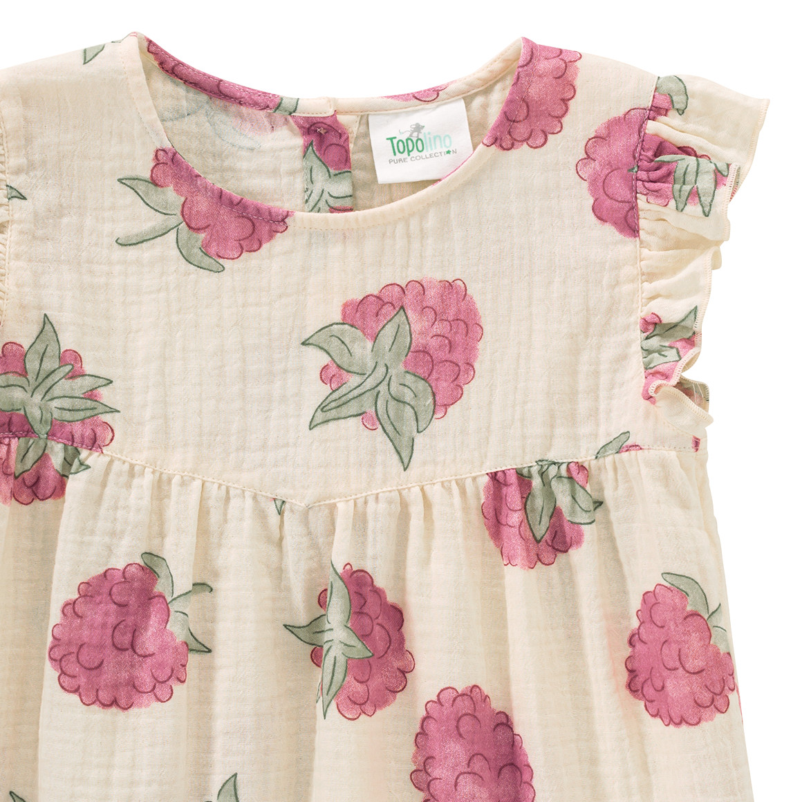 Topolino Pure Collection Mädchen T-Shirt aus Musselin creme