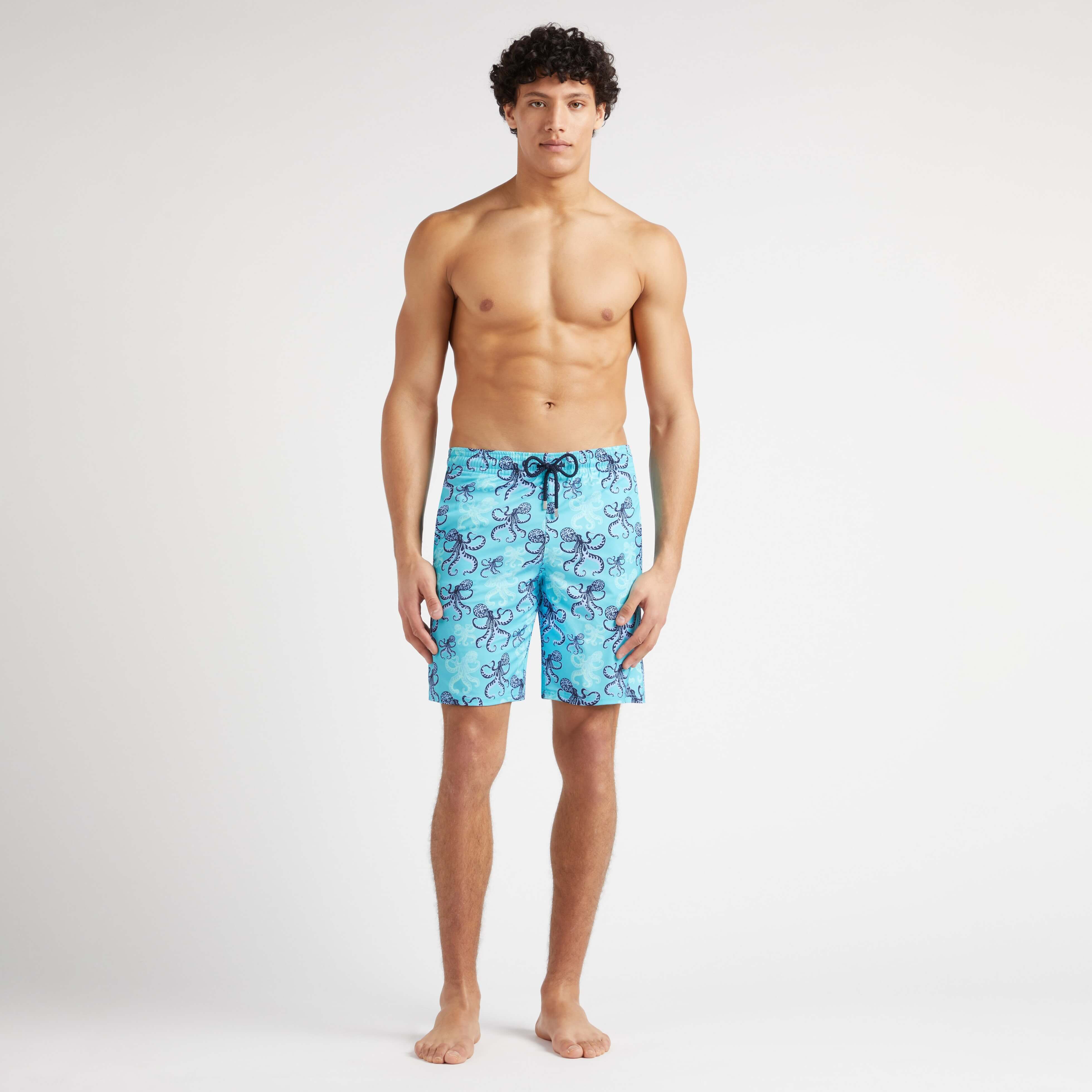 Maillot de Bain Stretch Long Homme Poulpes