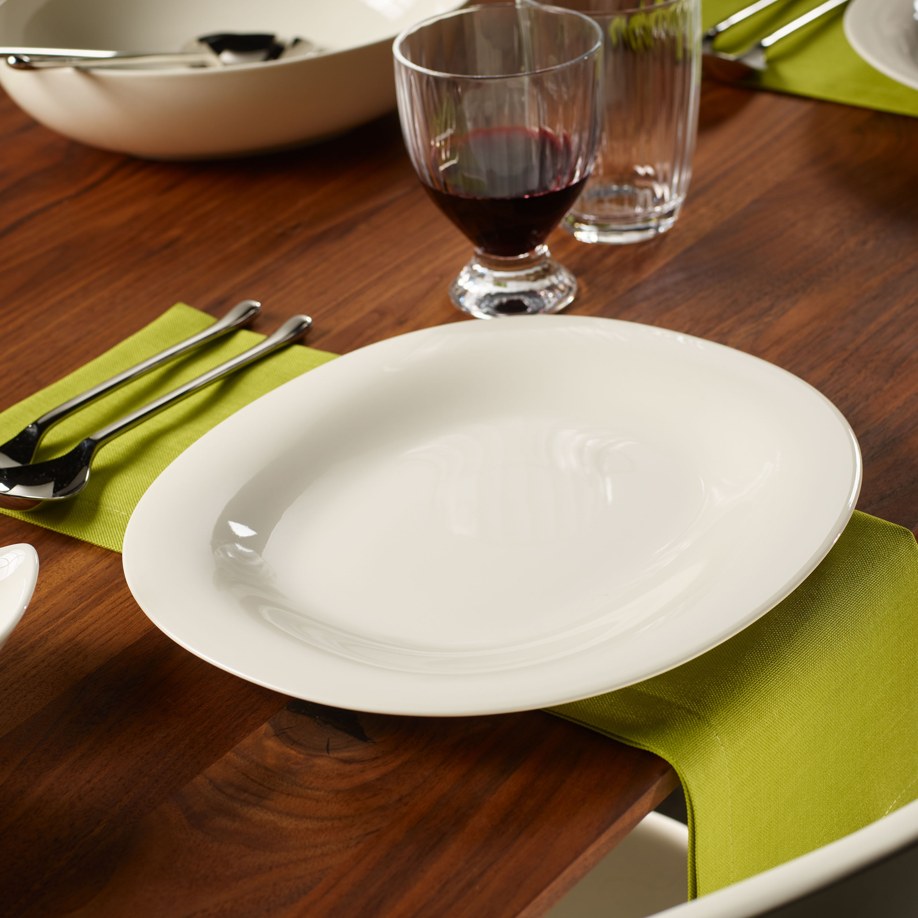 New Cottage Dinner plate White, 11.5'' x 10.1'', Premium Porcelain