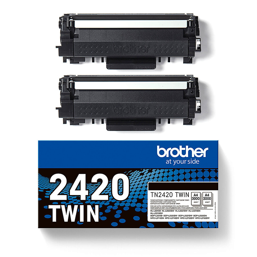 Brother TN-2420 - Noir Pack Duo