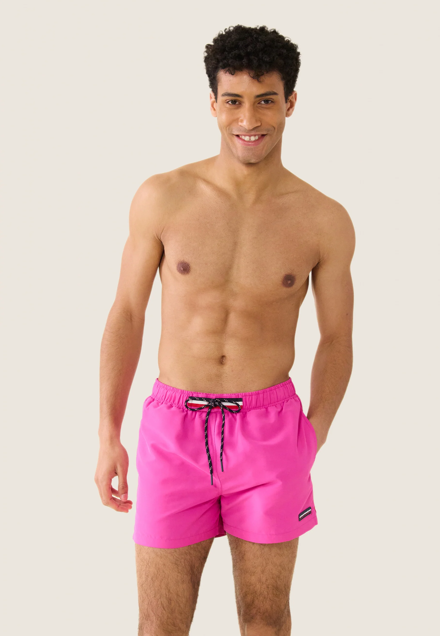 Short de bain court recyclé-Liamone Rose Violet