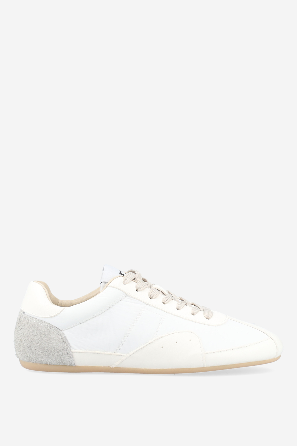Nylon / leather sneakers