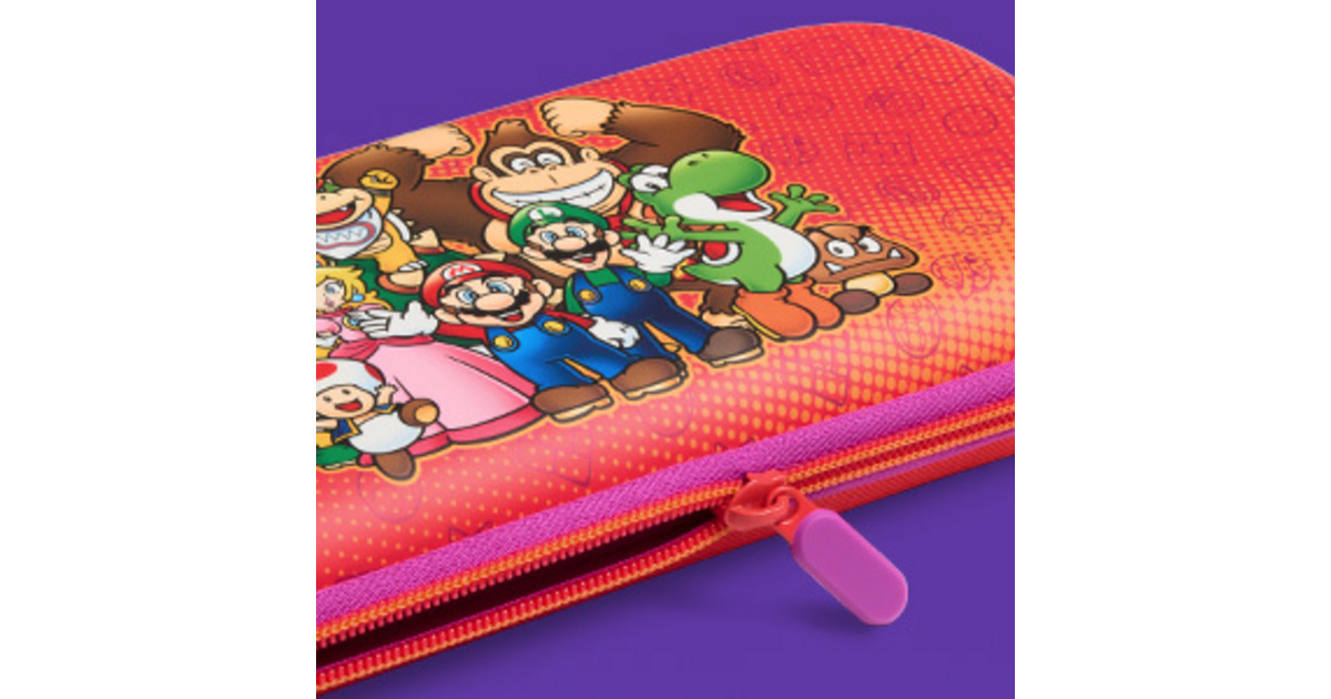PowerADunne beschermhoes voor Nintendo Switch 2 - Mario en vrienden tas  (Zwart/geel)