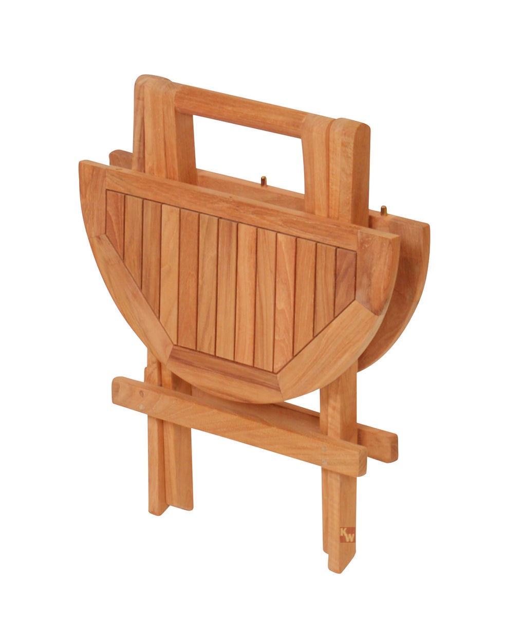 Teakhouten bijzettafel, rond, 50 cm, opvouwbaar, handig, weerbestendig