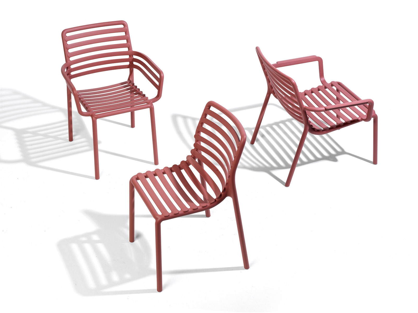 NARDI Stapelstuhl Garten DOGA 2er Set marsala