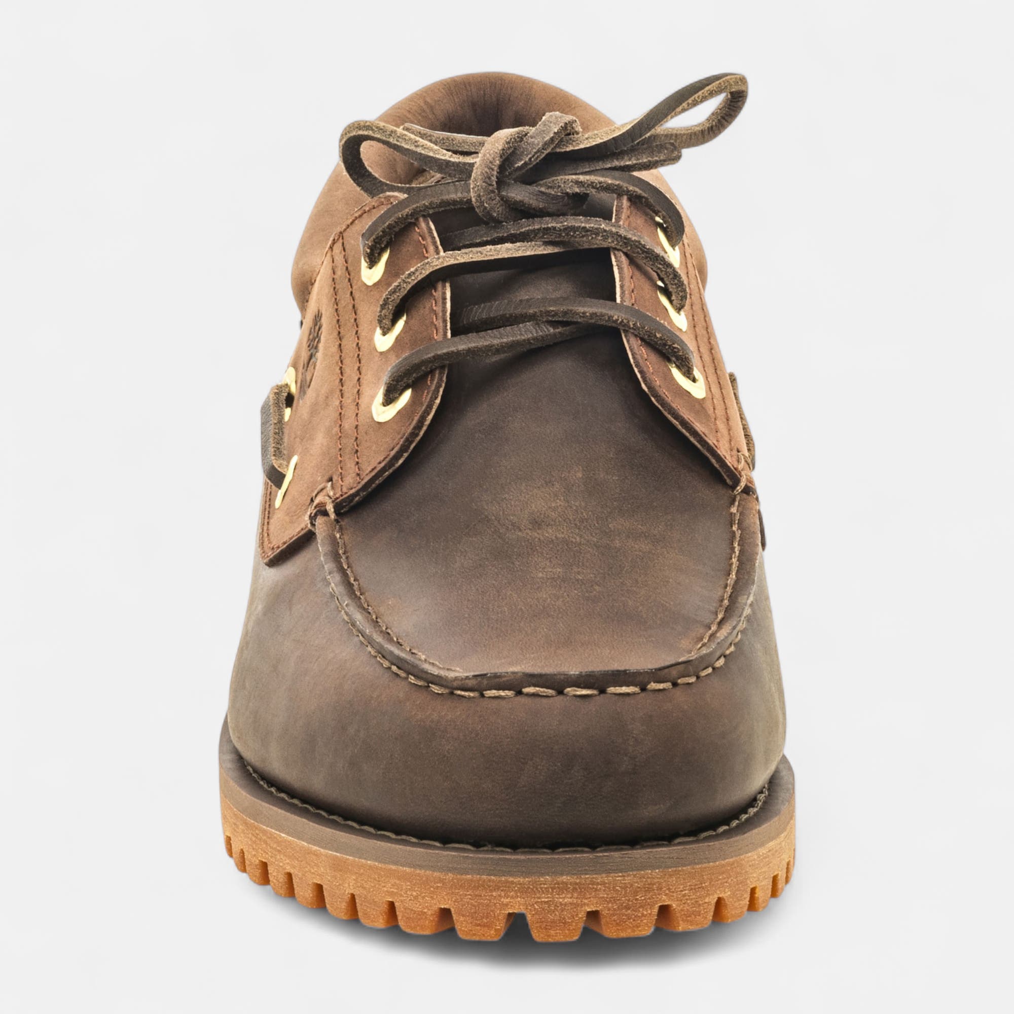 Chaussures bateau Homme en cuir marron