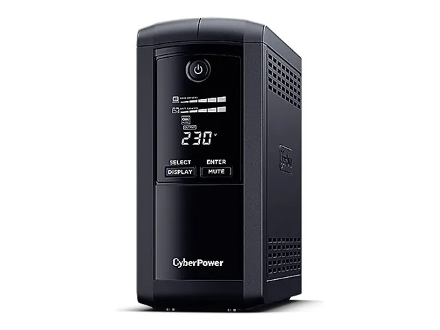 CyberPower Value Pro VP700EILCD - UPS - AC 230 V - 390 Watt - 700 VA - 1-faset - RS-232, USB - output-stikforbindelser: 6 - sort