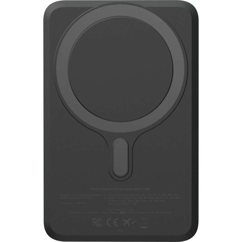 Xtorm Magnetic Wireless Powerbank - 5.000mAh - Midnight Black