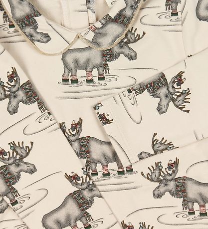 En Fant Kleid - Beige m. Print