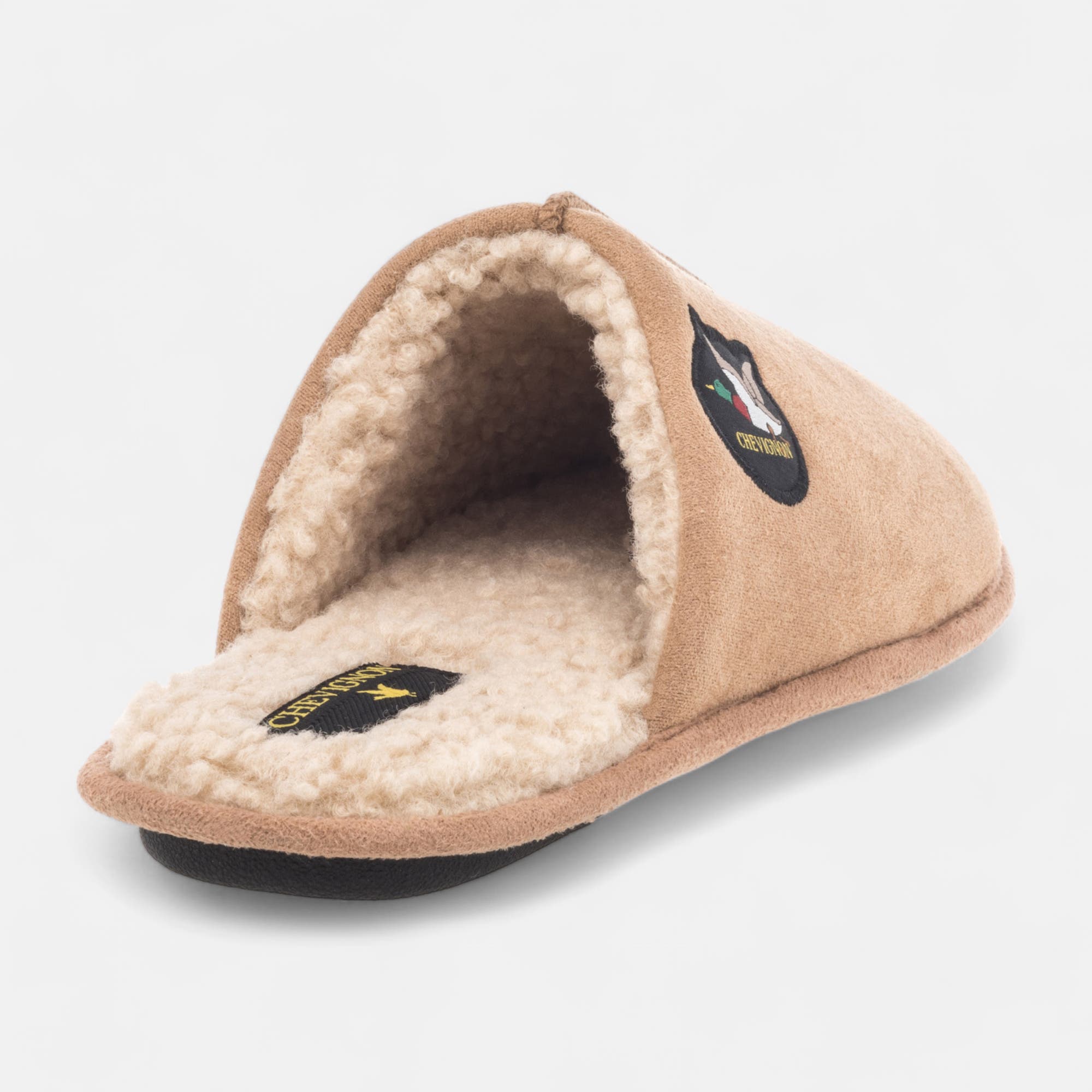 Pantoufles mules Homme cognac