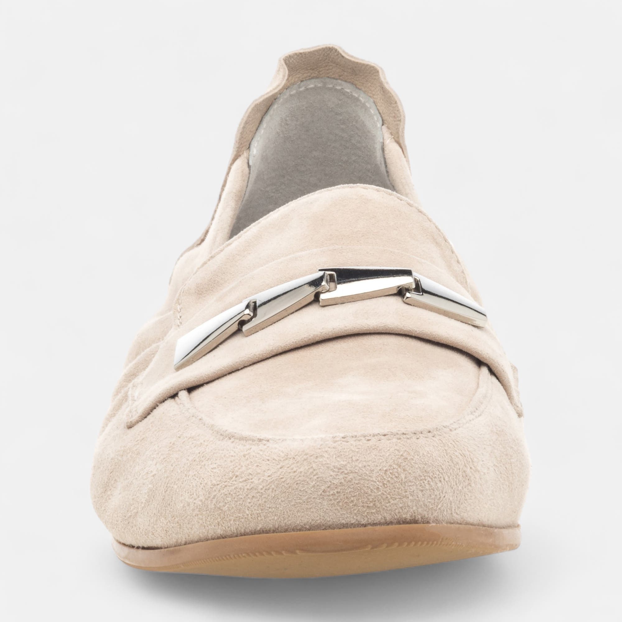 Mocassins Femme en cuir beige